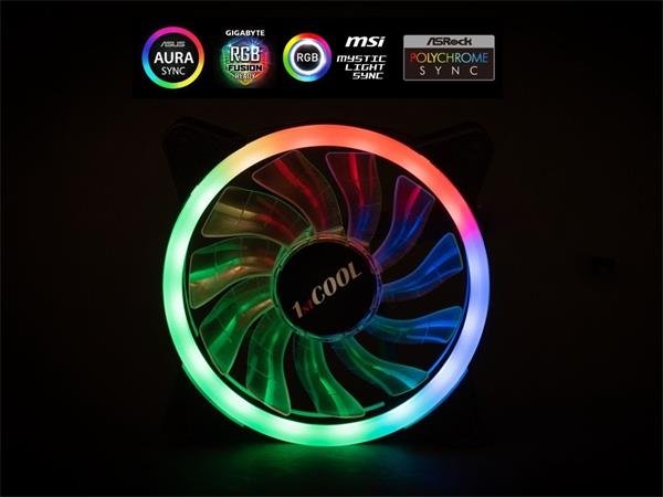 1stCOOL ventilátor AURA EVO ARGB Double RING 120mm (do CASE)