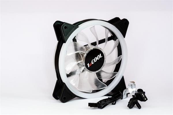 1stCOOL ventilátor AURA EVO ARGB Double RING 120mm (do CASE)