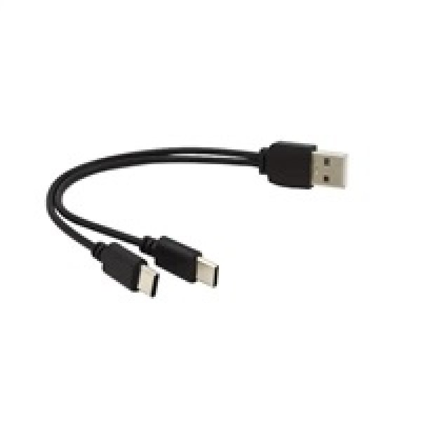 PREMIUMCORD Nabíjecí kabel USB 2.0, 2xUSB-C na USB, 15cm, černá?v=1751090407