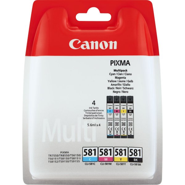 Sada náplní CANON CLI-581XL, 2052C004 (4x8,3 ml)
