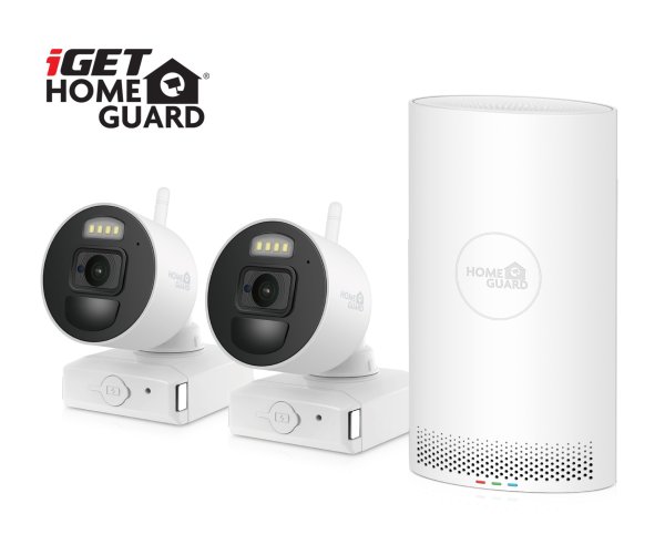 iGET HOMEGUARD HGNVK88002P - Kamerový systém s FullHD bateriovými kamerami, set 2 kamery + NVR rekordér