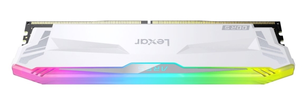 Lexar ARES DDR5 32GB (kit 2x16GB) UDIMM 6400MHz CL32 XMP 3.0 - RGB, Heatsink, bílá