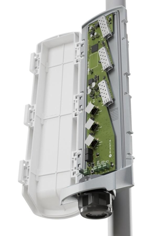 MikroTik CSS606-1G-2Gi-3S+OUT Venkovní PoE switch GPERx6 (3x GBE, 3× 10G SFP+ GPERx6)