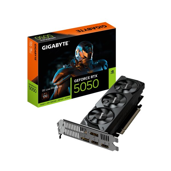 GIGABYTE VGA NVIDIA GeForce RTX 5050 Low Profile OC 8G, 8G GDDR6, 2xDP, 2xHDMI