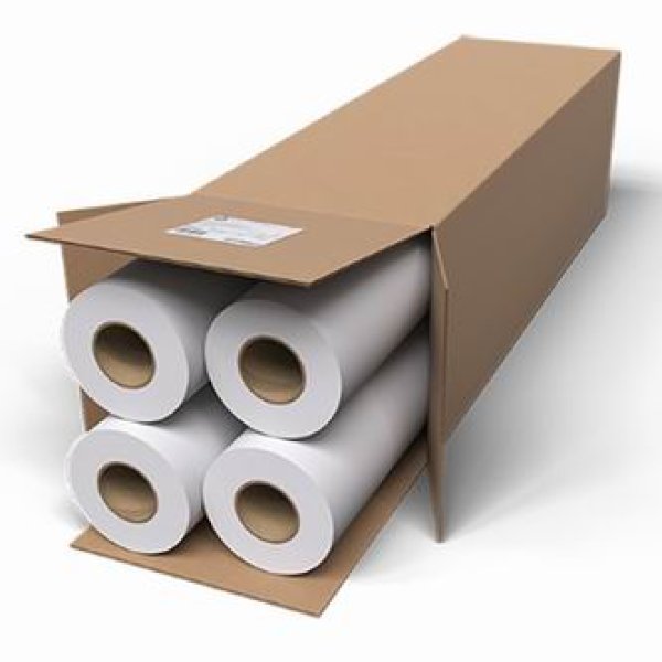 HP Bright White Inkjet Paper MULTIPACK, 119 microns (4.7 mil) • 90 g/m2 (24 lbs) • 610 mm x 45.7 m , 4x C6035A - 4 role