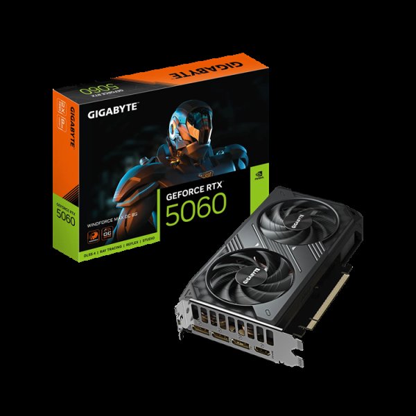 GIGABYTE VGA NVIDIA GeForce RTX 5060 WINDFORCE MAX OC 8G, 8G GDDR7, 3xDP, 1xHDMI