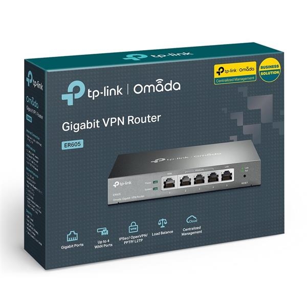TP-Link ER605 OMADA VPN router (2xGbELAN, 1xGbEWAN, 2xGbELAN/WAN, 1xUSB2.0)