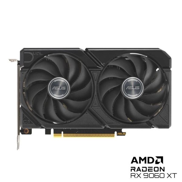 ASUS VGA AMD Radeon RX 9060 XT DUAL OC 8GB, RX 9060 XT, 8GB GDDR6, 2xDP, 1xHDMI