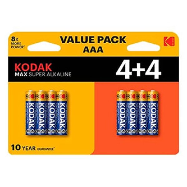 Baterie jednorázová alkalická, tužková, AAA, 1.5V, Kodak, blistr, 8-pack, KOD-LR3MAXBL8, Alkaline Max?v=1755898805