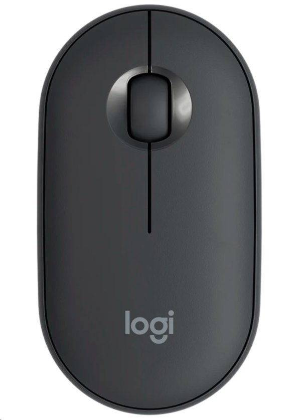 Logitech Pebble Mouse 2 M350s/Cestovní/Optická/4 000 DPI/Bezdrátová Bluetooth/Grafitová
