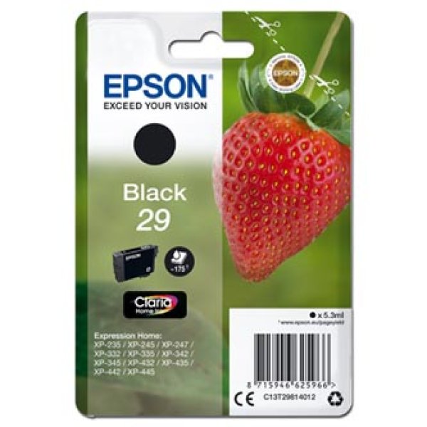 Náplň EPSON C13T29814012, T29 černá (5,3 ml)