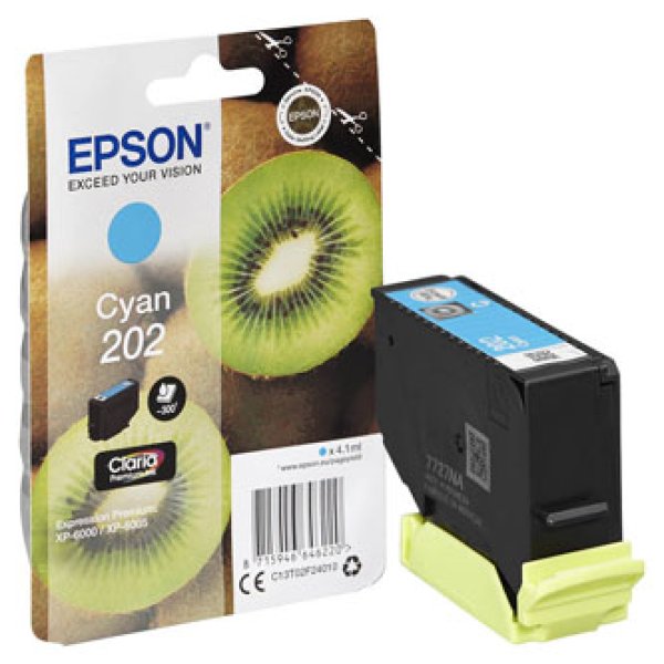 Náplň EPSON C13T02F24010, 202 azurová (4,1 ml)