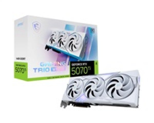 MSI VGA NVIDIA GeForce RTX 5070 Ti 16G GAMING TRIO OC WHITE, RTX 5070 Ti, 16GB GDDR7, 3xDP, 1xHDMI?v=1748844005