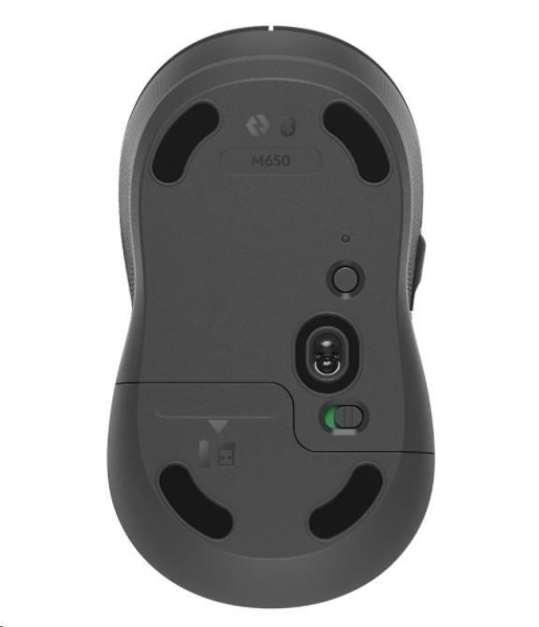 Logitech M650M/Kancelářská/Laserová/Bezdrátová USB + Bluetooth/Šedá