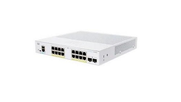 Cisco switch CBS250-16P-2G (16xGbE,2xSFP,16xPoE+,120W,fanless) - REFRESH