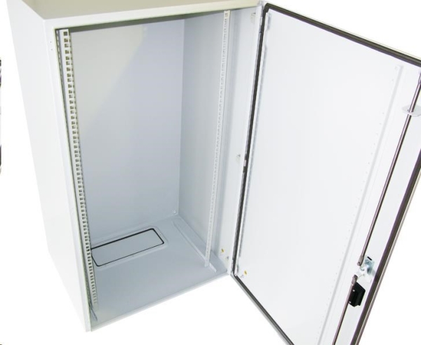 XtendLan 19" venkovní vodotěsný rozvaděč s krytím IP55, 22U, hloubka 600mm, 3-bodový zámek, šedý