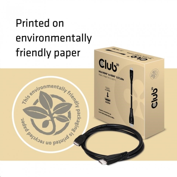 Club3D Kabel Mini HDMI na HDMI 2.0 4K60Hz UHD, (M/M), 1m