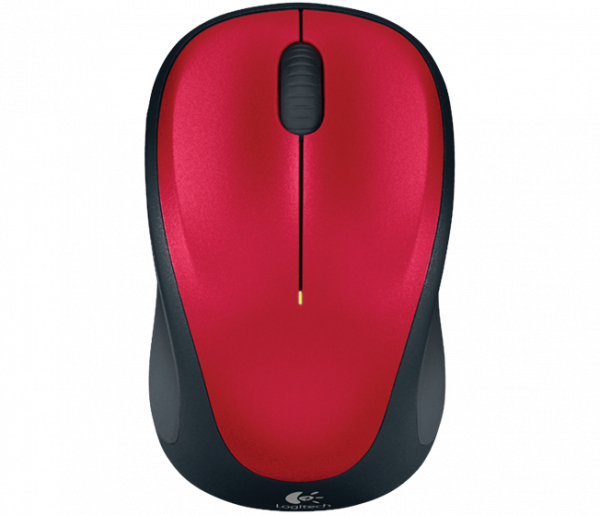 Logitech M235/Cestovní/Optická/Bezdrátová USB/Černá-červená