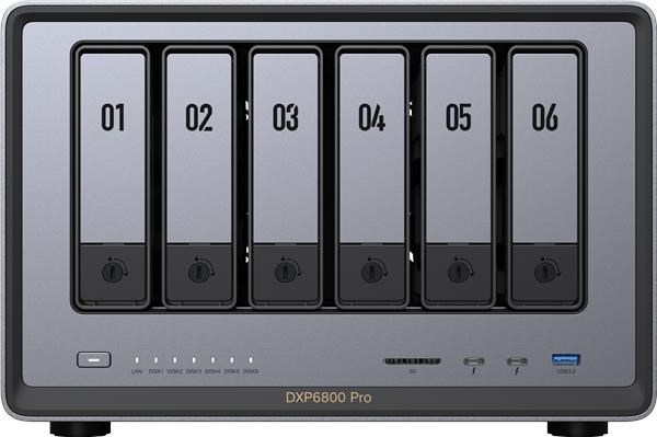 UGREEN NASync DXP6800 Pro (10C/i5-1235U/4,4GHz/8GBRAM/6xSATA/2xM.2/2x10GbE/1xPCIe/2xTB/2xUSB2.0/2xUSB3.2/HDMI/SD)