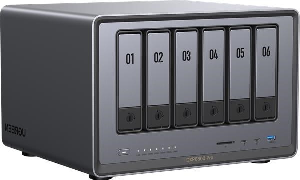 UGREEN NASync DXP6800 Pro (10C/i5-1235U/4,4GHz/8GBRAM/6xSATA/2xM.2/2x10GbE/1xPCIe/2xTB/2xUSB2.0/2xUSB3.2/HDMI/SD)