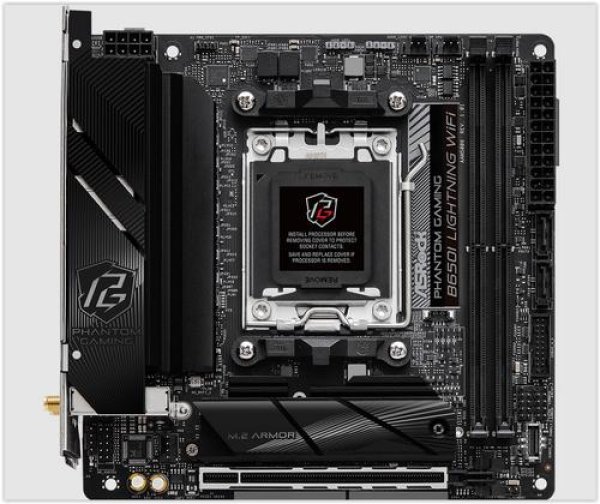 ASROCK B650I LIGHTNING WIFI (AM5, amd B650, 2xDDR5 7200Nhz, PCIE 4.0, HDMI, 2xSATA3 +2xM.2, USB3.2 G2, GLAN 2,5G, mini ITX)?v=1754078403