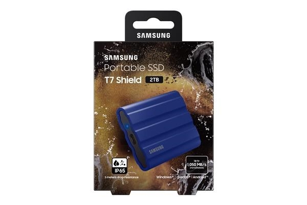 Samsung T7 Shield/2TB/SSD/Externí/2.5''/Modrá/3R