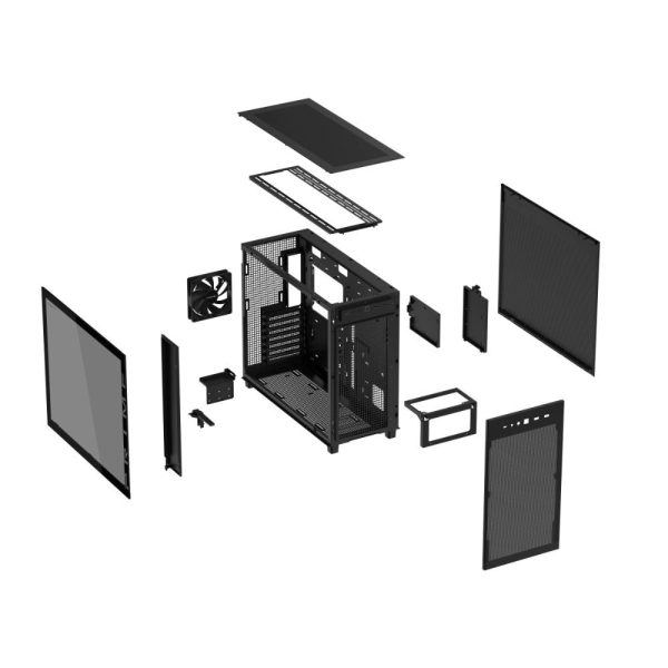 ASUS case PRIME AP303 TG BLACK, ATX, průhledná bočnice,1x120mm, černá