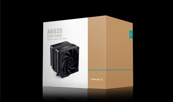 DEEPCOOL CPU Chladič AK620 ZERO DARK, 2x120mm, LGA1851, AM5, černá