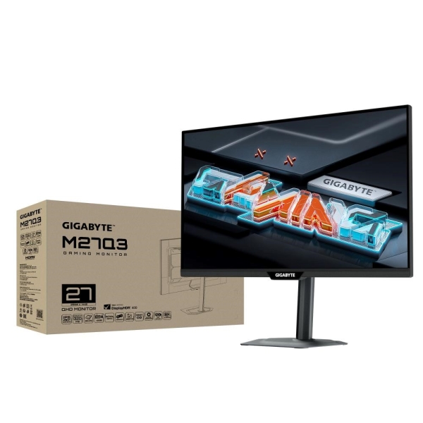 GIGABYTE LCD - 27" Gaming monitor M27Q3, IPS, 2560 x 1440 QHD, 300Hz, 1000:1, 400cd/m2, 1ms, 2xHDMI, 1xDP
