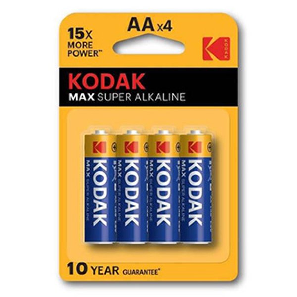Baterie jednorázová alkalická, tužková, AA, 1.5V, Kodak, blistr, 4-pack, KOD-LR6MAX, Alkaline Max?v=1755898805