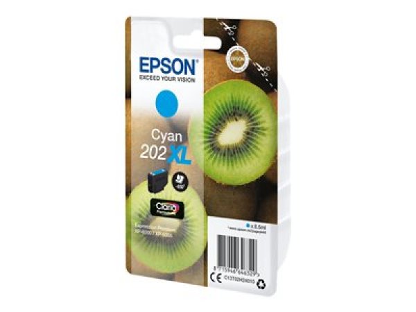 Náplň Epson 202XL, C13T02H24020 azurová blistr s RF / akustickým alarmem