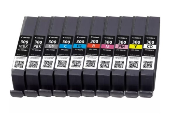 Sada náplní CANON PFI-300 MBK/PBK/CO/GY/R/C/M/Y/PC/PM