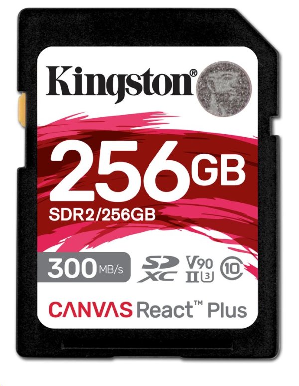 Kingston Canvas React Plus/SDHC/256GB/300MBps/UHS-II U3 / Class 10