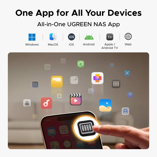 UGREEN NASync DH2300 (2x4C/RockchipA76+A55/2,2GHz/4GBRAM/2xSATA/1xGbE/2xUSB3.2/1xUSB-C/HDMI)