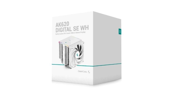DEEPCOOL CPU Chladič AK620 DIGITAL SE WH, ARGB, 2x120mm, LGA1851, AM5, bílá