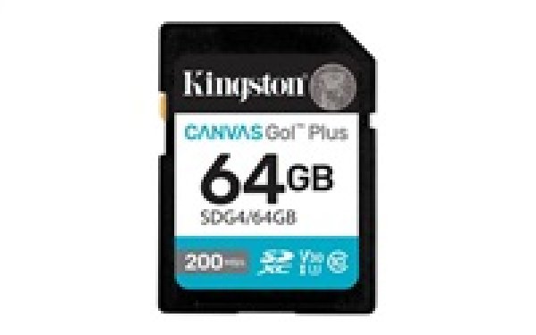 Kingston paměťová karta 64GB microSDXC Canvas Go Plus Gen4 C10 UHS-I U3