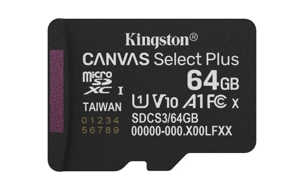 Kingston MicroSDXC karta 64GB Canvas Select Plus, U1, V10, A1