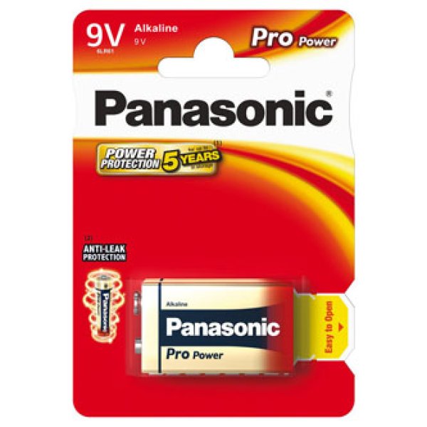 PANASONIC Alkalické baterie Pro Power 6LF22PPG/1BP 9V (Blistr 1ks)