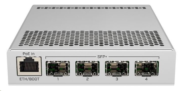 MikroTik Cloud Router Switch CRS305-1G-4S+IN, Dual Boot (SwitchOS, RouterOS), 800MHz, 512MB RAM, 4xSFP+, vč.L5