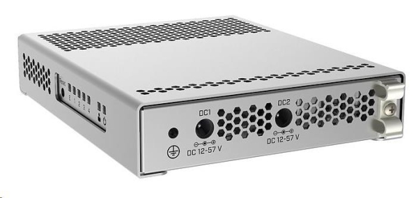 MikroTik Cloud Router Switch CRS305-1G-4S+IN, Dual Boot (SwitchOS, RouterOS), 800MHz, 512MB RAM, 4xSFP+, vč.L5
