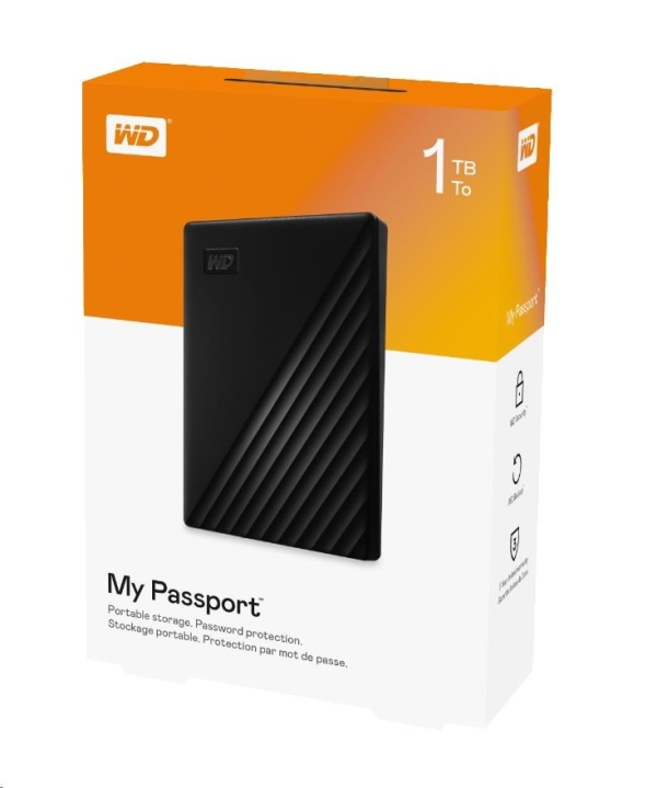 WD My Passport/1TB/HDD/Externí/2.5''/Černá/3R