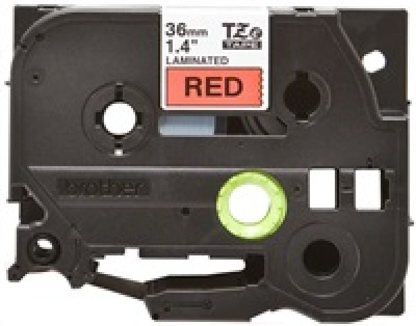 Brother originální páska do tiskárny štítků, Brother, TZE-461, černý tisk/červený podklad, laminovaná, 8m, 36mm