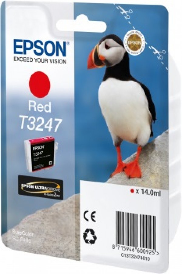 Náplň EPSON C13T32474010 červená (14 ml)