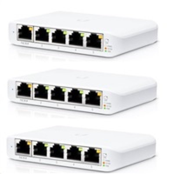 UBNT UniFi Switch USW-Flex-Mini-3, 3-pack  [5xGigabit, 1xPoE In]?v=1746079203