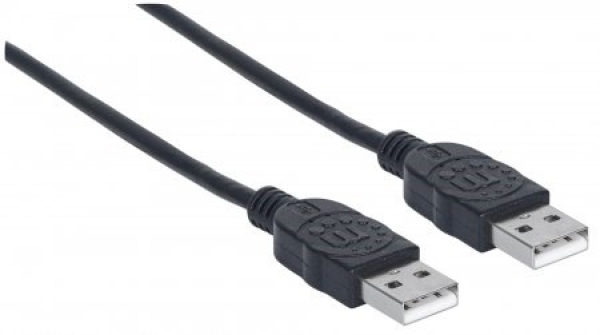 MANHATTAN kabel USB 2.0, Type-A Male to Type-A Male, 1m, Black