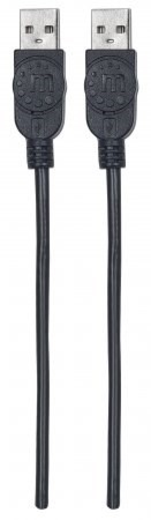 MANHATTAN kabel USB 2.0, Type-A Male to Type-A Male, 1m, Black