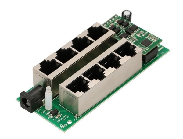 POE injektor aktivní - 4x 1Gb/s, stíněný, svorkovnice, 802.3af/at