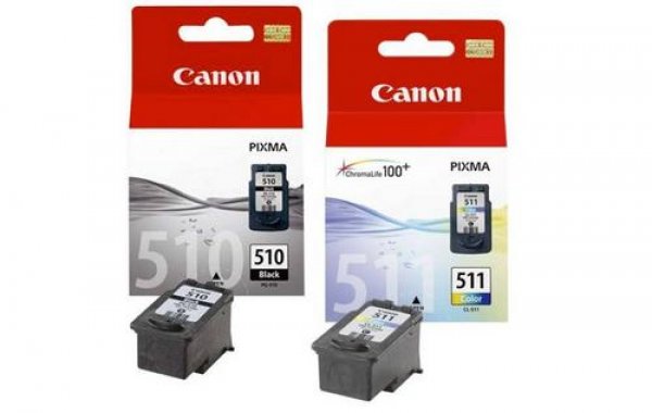 Náplň CANON PG-510 + CL-511, 2970B010 černá + barevná