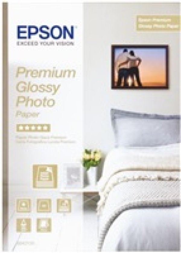Epson Glossy Photo Paper, foto papír, lesklý, bílý, Stylus Color, Photo, Pro, A4, 255 g/m2, 15 ks, C13S042155, inkoustový