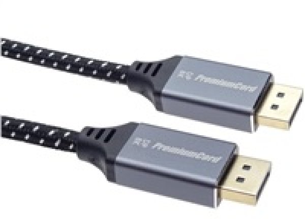 PremiumCord DisplayPort 1.4 přípojný kabel pro rozlišení 8K, kovové a zlacené konektory, 5m?v=1746338404